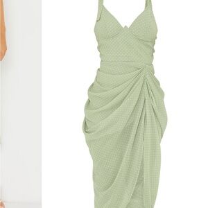 PLT Green Polka Dot Halter Dress- NWT